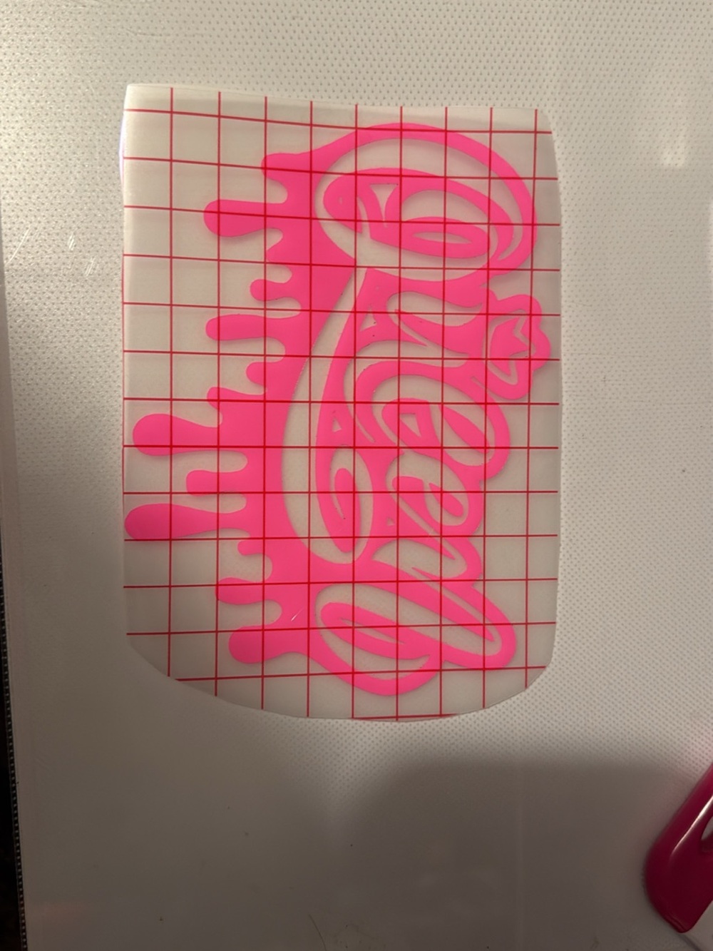 Bright Pink Drip Sticker Decal for Home Art